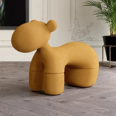 Estilo moderno tecido lazer sofá preguiçoso engraçado colorido animal sofá fezes sala de estar móveis cadeira para crianças
