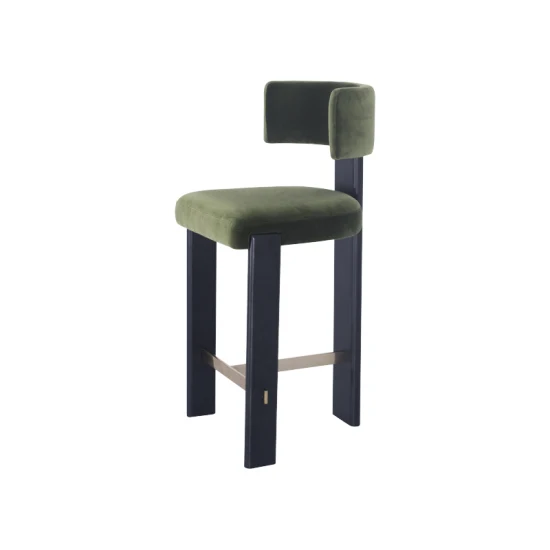 Tecido para móveis de design simples nórdico e banco de balcão estofado para cadeira de madeira