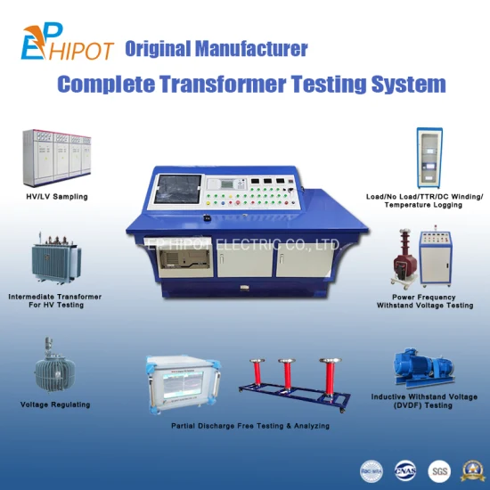 Padrão IEC China Bancada de teste de transformador automático Sistema de teste de transformador Perda de carga sem testador de alta tensão de corrente de carga